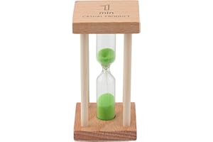 WEIYE Mehrfarbige Sanduhr aus Holz für Heim und Schule. 1min grün
