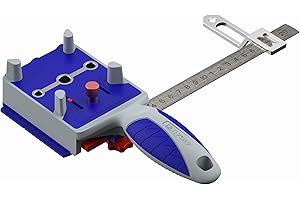 TIVOLY - Guide de Perçage pour Chevilles en Bois - Gabarit pour la Réalisation d'Assemblages Bois avec Tourillons - Perçage Ø 6/8/10mm - Epaisseur Maximum de la Planche de Bois : 50mm