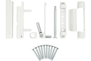 Winkhaus Kit complet de réparation pour fenêtre en plastique de 1996 à 2006 avec roulement d'angle, roulement à ailes, roulements à ciseaux et capuchons en blanc, avec kit de vis