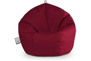 Happers Pouf Poltrona per Bambini in Similpelle per uso Interno Granata