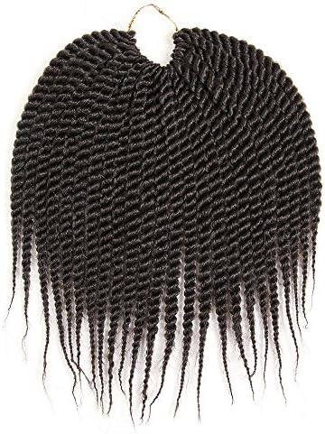 10" 12 Roots/pack Short Senegal Twist Hair Black Senegal Twsit Hair Crochet Hair Braiding Hair Synthetic Hair Extensions (6packs) (#4)