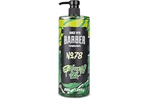 ‎BARBER MARMARA BARBER MARMARA Rasiergel Männer No.78 - Herren Rasiergel transparent 1000ml - Shaving Gel Men - präzise Rasur der Bartkonturen - Schäumt nicht - Kühlt die Haut - mit Pumpenspender - bartpflege
