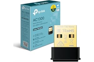 TP-Link Archer T3U Nano Clé WiFi Puissante AC1300Mbps, Adaptateur USB WiFi, Conception Nano Mini, Dongle WiFi, Bi-Bande, MU-MIMO, Brancher et Utiliser, Compatible avec Windows 11/10/8.1/7