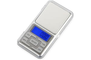 CAM2 Waga kuchenna, waga delikatna, 200 x 0,01 g, mini waga cyfrowa, waga złota, do leków, herbaty, drożdży, złota, kawy