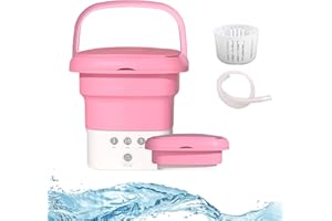 MAGIC SELECT Mini Waschmaschine Tragbare, Faltbare, Automatische mit Ablaufkorb, Timer für Reisen, Camping. Ultraschallwaschmaschine für Unterwäsche, Socken, Obst, Gemüse. 4'5 Liter Fassungsvermögen