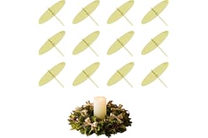 LongZYU 12 Pezzi 6 cm Portacandele per Corona dell Avvento Portacandele Natalizio Portacandele Metallo Oro Decorativo per Natale Centrotavola Ghirlanda Casa Matrimonio