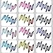 Janecrafts 72 Pcs Hair Clips Cute Baby Girls Floral Printed Metal Barrettes Mix Colors