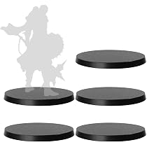 Sourcing Map Lot De 10 Bases Miniatures Rondes 60 Mm – Socles Plastique Noirs 2 Mm Épaisseur Pour Figurines Et Jeux De Table
