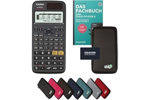Casio fx-87DE X inkl. Schutztasche Schwarz & Fachbuch (80 Seiten, DIN A5) – Wissenschaftlicher Rechner – Smart Set