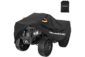NEVERLAND Skydd för fyrhjuling, vattentätt, slitstarkt, väderbeständigt UV-skydd för alla årstider, för utomhusbruk, för Polaris, Yamaha, Suzuki, Honda (svart, storlek XL)