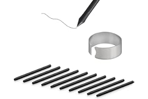SUEEWE [10 Pezzi] Punte di Ricambio per One By Wacom/Bamboo/Intuos/Intuos 5&4&3/Intuos Pro(PTH-451/651/851)/Cintip/Cintip Companion 1&2&Hybrid/Cintip 13H, per CTE-,MTE-,CTL-,CTH- Tavoletta Grafica, Nero