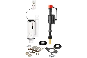 Fluidmaster PROCP002 - Fully Height Adjustable & Flush Valve with Chrome Botton - Universal Cistern Pack - Fixings Included