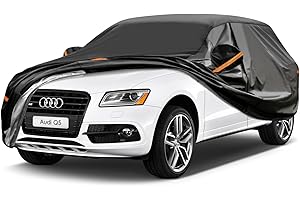 GUNHYI Autoabdeckung Wasserdicht und atmungsaktiv, Vollgarage Autoplane mit 7 Schichten Material zum Schutz vor Regen, Schnee, Sonne im Winter. Abdeckplane Geeignet für SUV 4X4 (460 zu 485 cm) YL