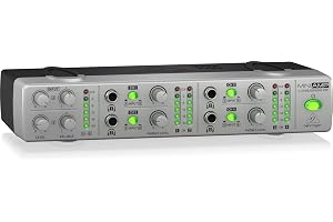 Behringer AMP800 V2 4 ch stereo kompakt lätt 8 utgång hörlurar förstärkare