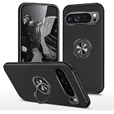 Microcase Google Pixel 9 Pro ile Uyumlu Manyetik Mıknatıslı Y&uuml;z&uuml;k Standlı Kılıf-AL5139