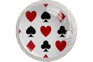 ESLIFEY Poker Cards - Maniglia per cassetto con viti, 4 pezzi