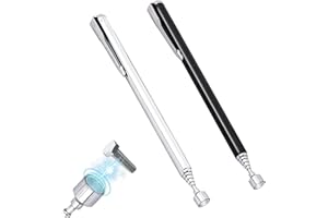Kzouenzu Stabmagnet [2 Stück], Ausziehbar Stabmagnet Set, Edelstahl, Ausziehbar, Ausziehbar Bis 65cm, Magnetic Pick-Up Tool Für Bolzen, Muttern, Schrauben, Metallteile