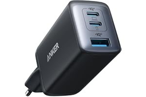 Anker Chargeur USB C (Nano II 65 W), Station 3 Ports, PPS, Rapide, Bloc d'alimentation USB C Compact pour iPhone 16/iPhone 16 Pro Max,MacBook,iPad,Steam Deck,Galaxy S20,Dell XPS 13,Note 20/10+,Pixel