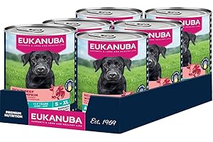 Eukanuba alimento para Perros húmedo con Vacuno y Calabaza, Comida húmeda Premium sin Cereales para Perros Adultos, 6 latas de 400 g