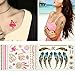 10 SheetsTemporary Tattoos Body Paints, SUMERSHA Halloween Temporary Tattoos Metallic Tattoos Waterproof 47 Different Patterns Lotus, Koi Fish, Wings, Sexy Lady