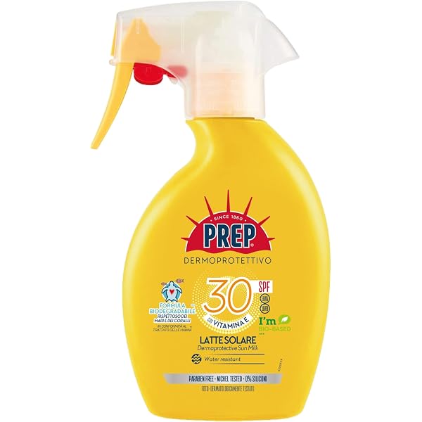 EUROCOSMESI Prep Solar Sonnencreme SPF20 – Wasserfester Mittelschutz Mit Vitamin E, 200 Ml