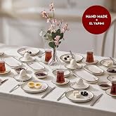 Aryıldız Rosella Yeşil 36 Par&ccedil;a 6 Kişilik Seramik Kahvaltı Takımı