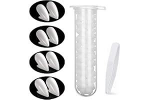 HOUSN 4 Pairs vampire Teeth,Vampire Fangs with 1 Tube Solid Adhesive,Vampire Fangs Kit 2 Sizes,Fake Teeth for Adults,Vampire Teeth for Kids for Cosplay Party Props Halloween Party Fangs- 13/15mm