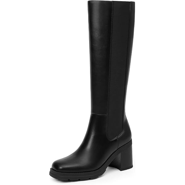 Schicke Plateaustiefel Für Frauen Aus Kunstleder – Mit Blockabsatz (8 Cm), Seitlichem Reißverschluss, Lässig & Vielseitig