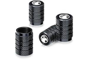 YUVA 4 pcs Tyre Valve Dust Caps Cover for All Vauxh-all Car Models with O-Ring Seal Corrosion Resistant Tyre Valve Stem Air Cap Black