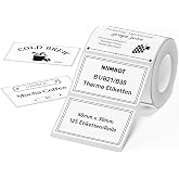 NIIMBOT Self-adhesive thermal labels, B1/B21/B3S label tape, paper for school, home, office, small businesses (white-di