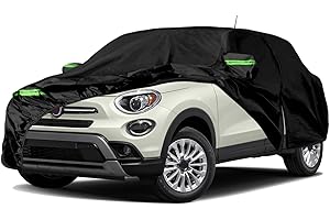JUDANNA Telo Copriauto Impermeabile Compatibile con 2015-2024 Fiat 500X/Cross/Urban Look/sport, Copertura Auto per Esterno Copertura Auto Traspirante protezione da Pioggia Neve Brina Polvere Raggi Solari