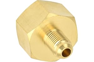 Yosoo Health Gear Adaptateur de Réfrigérant de Climatisation, Connecteur Convertisseur W21 à 1/4 SAE, pour R32 R134A, Pompe à Vide