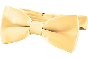 DonDon Nœud papillon avec crochet Pour enfants Garçon lié et réglable 9 x 4,5 cm brillant effet soie