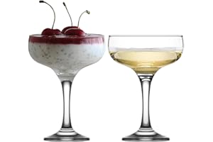 NORDIC SCHILLER LAV Verres à Champagne Coupé, Lot de 6, 235ml 100% SANS PLOMB Verre Cocktail, Verre Martini, Verres Coupes à Champagne, Coupes à Cocktails, Lavables au Lave-vaisselle, Verre a Margarita