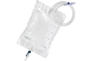 U GO Ugo 2L Night Bags (x10) - Urine Drainage Bags/Urinal Catheter Night Bags, T Tap or Lever Tap with Kink Free Connection (Ugo 12 - Lever Tap (Continuous Drainage), Sterile)