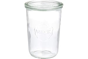 Väckarklocka rund kant form burk, glas, transparent, 850 ml