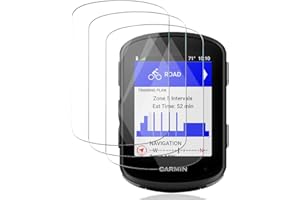 Zerrshoo 3 Pièces Vetro Temperato per Garmin Edge 540/840 Pellicola Protettiva, Durezza 9H Anti-Graffio Protective, Compatibile con Cover Custodia, HD Chiaro protezione Film