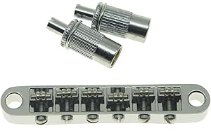 KAISH Puente cromado para guitarra Tune-O-Matic con sillines de rodillo para guitarra Epi Les Paul, SG, Dot, Bigsby con postes roscados M8