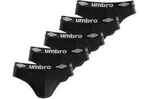 Umbro Slip Homme 100% Coton, sous-vêtements Homme, Ajustement Parfait, Agréable et Naturel (Lot de 5)