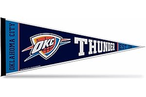 Rico Industries NBA Basketball Oklahoma City Thunder Exclusive 12" x 30" Felt Wall Décor Pennant - Great for Home/Bed Room/Man Cave Décor