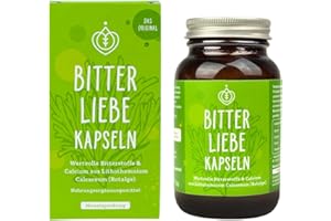 ‎BITTERLIEBE BitterLiebe® Bitterstoffe Kapseln 90 Stk. - Bitterkräuter, Mariendistel, Löwenzahn, Artischocke hochdosiert - Bitter tropfen in Kapselform - Rezeptur nach Hildegard von Bingen