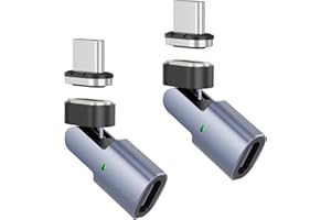 N. NETDOT Adapter magnetyczny 100 W, szybkie ładowanie i transfer danych do smartfonów USB-C (2 opakowania czarne)