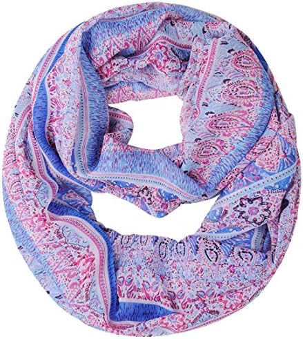 Lerben® Womens Retro Soft Chiffon Loop Infinity Scarf Wave Snood Wrap Scarves