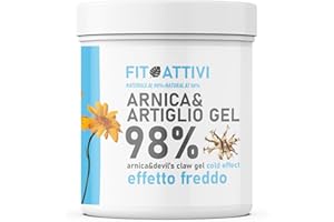 FITOATTIVI NATURA E BENESSERE Arnica e Artiglio del Diavolo Forte 550ml Effetto Freddo 98% Arnica Per Cavalli Uso Umano Vitamina E Mentolo Menta per Massaggi Locali Made In Italy
