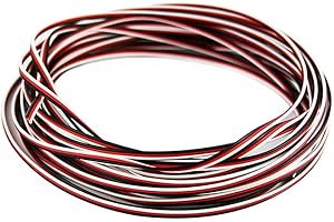 OliYin 50 Feet 26AWG Servo Cable 3p Line for Futaba JR RC Servo Hobby Model Aircraft Model Wiring 30 corex0.08mm