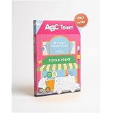 Tots & Folks ABC Town Yaz Sil Eğitici Kitap ve Alfabe Puzzle Yapboz Seti, 24 B&uuml;y&uuml;k Par&ccedil;a, Okul &Ouml;ncesi Aktivite, 3+ Yaş, İngil