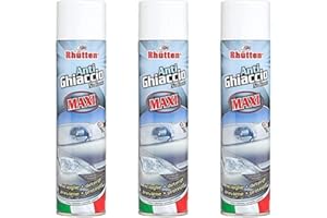 RHÜTTEN Rhutten, 3X Spray Auto Antighiaccio Parabrezza - Effetto Antigelo Deghiacciante 400ml x 3 Maxi Formato - Scioglie Deterge Previene Protegge (3 Pezzi)