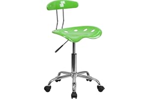 Flash Furniture Żywe zielone i chromowane obrotowe krzesło biurowe z siedzeniem traktora
