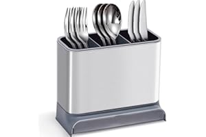 ‎APEXCHASER APEXCHASER Utensilienhalter aus Edelstahl, Besteck-Abtropfkorb, Besteck-Abtropfbehälte, Küche Spülbecken Organizer, rostfrei Küchenutensilien Organizer