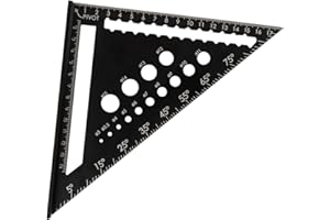 Beslands Zimmermannswinkel, Multifunktional Zimmererwinkel 18 cm Metrisch Aluminium mit Lineal Anschlagwinkel (180mm)